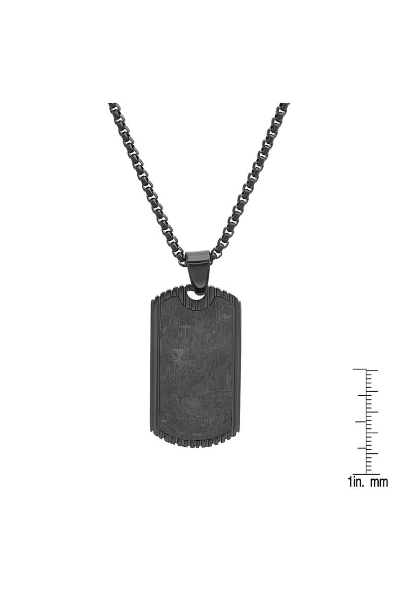Men's Dog Tag Necklace, Alternate, color, BLACK