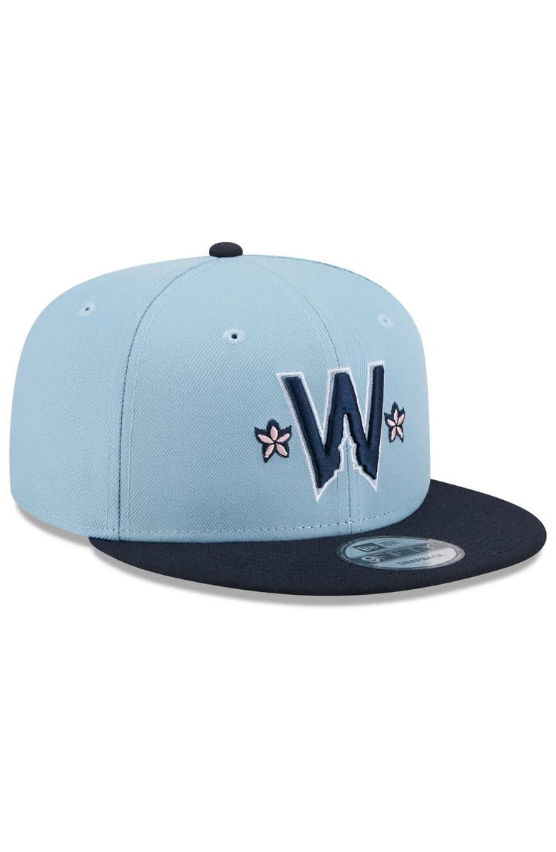 New Era Men's New Era Light Blue/Navy Washington Nationals 2025 City Connect 9FIFTY Snapback Hat, Alternate, color, Light Blue