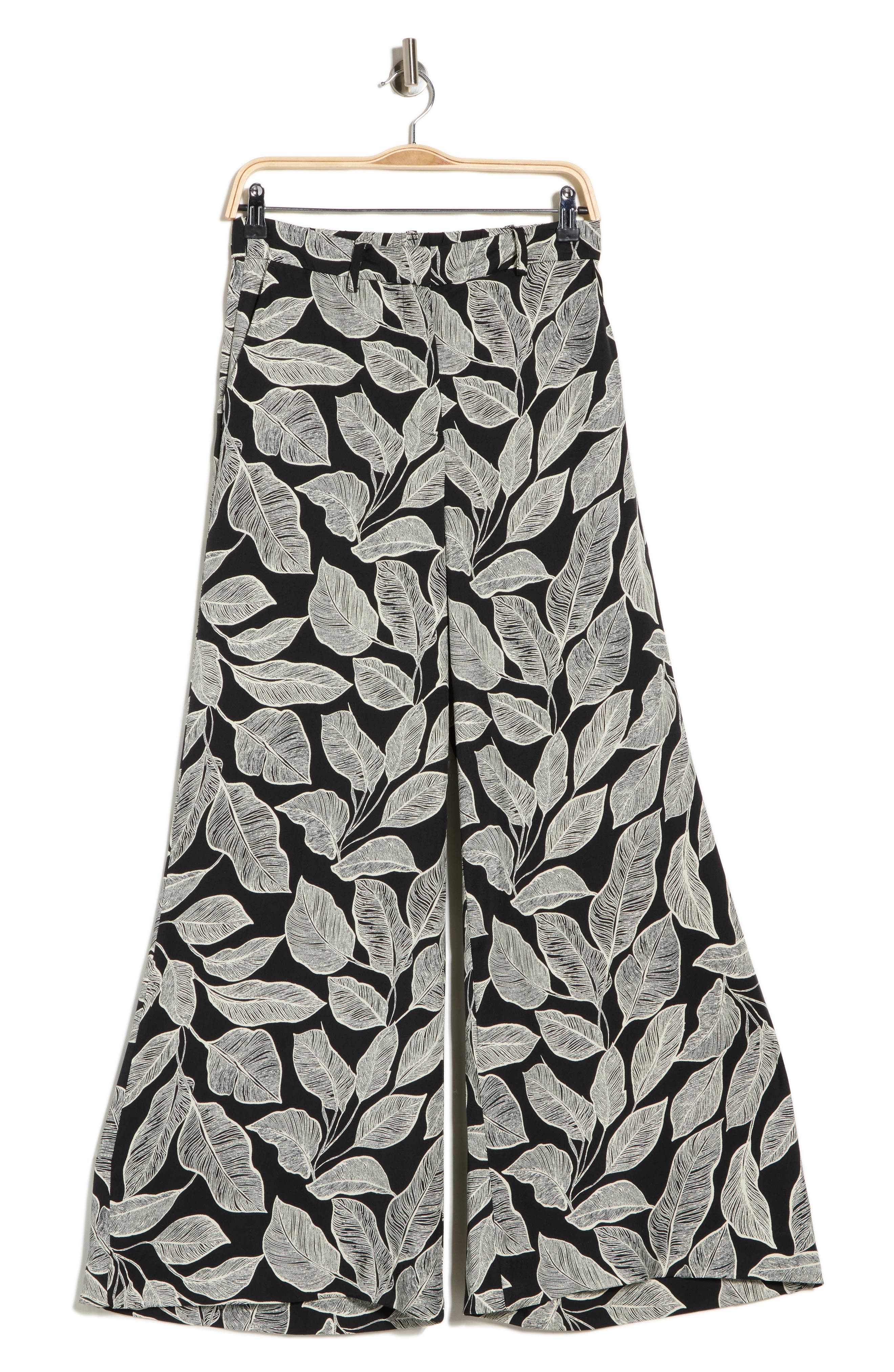 JASON WU Leaf Print Wide Leg Pants