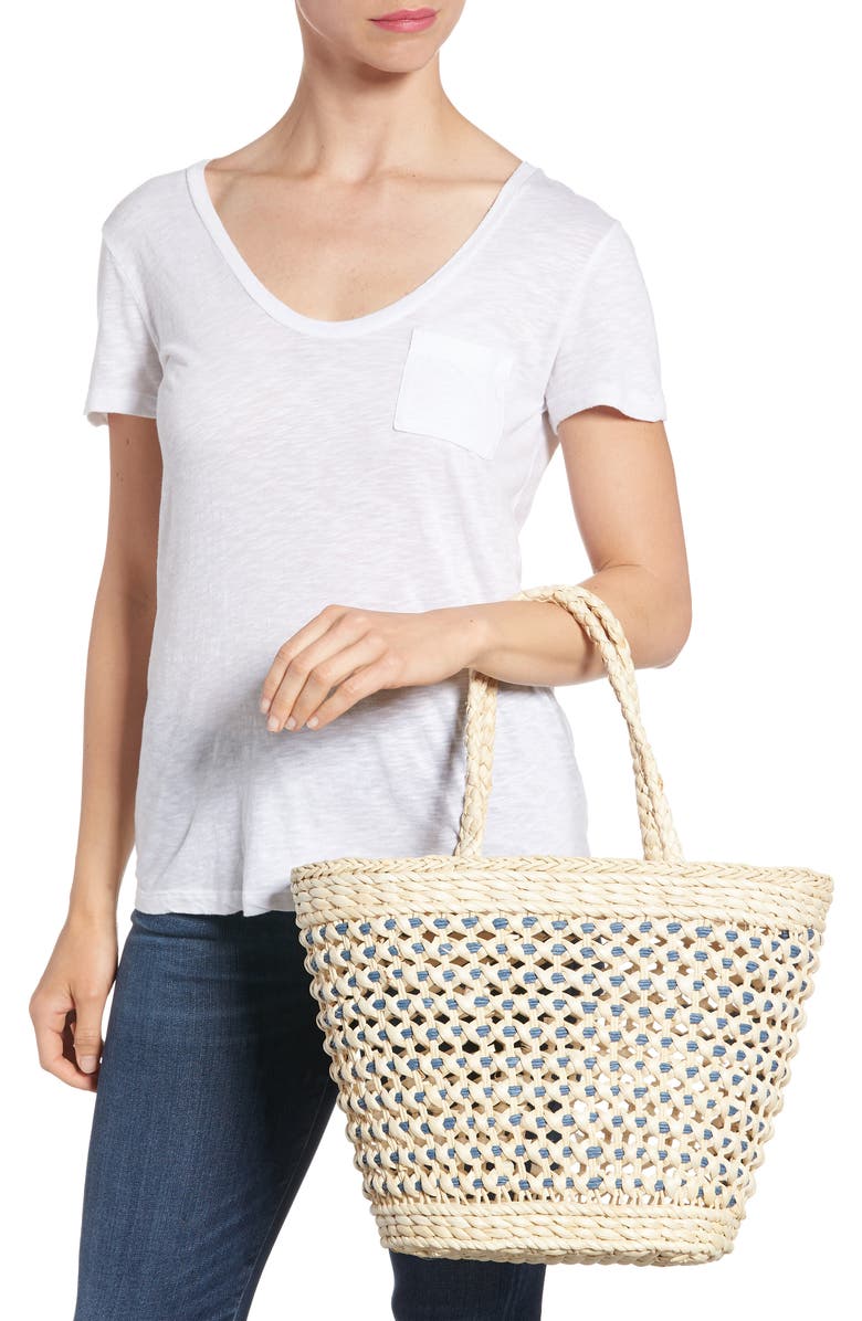 Nordstrom Woven Straw Tote, Alternate, color,