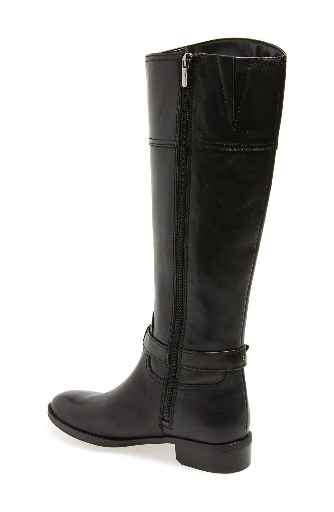 'Phillie' Tall Riding Boot, Alternate, color, BLACK LEATHER