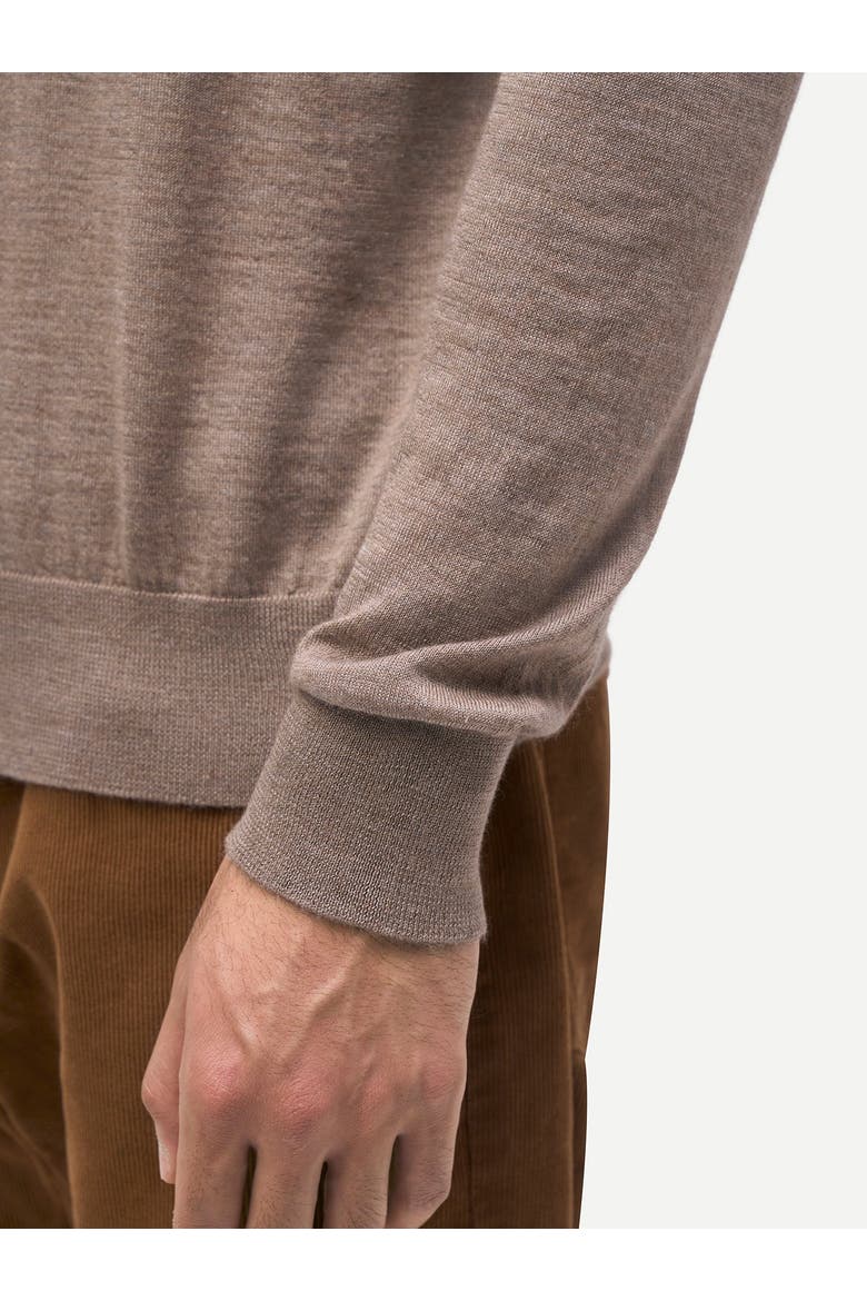 Men Cashmere Silk High Neck Sweater, Alternate, color, timber wolf