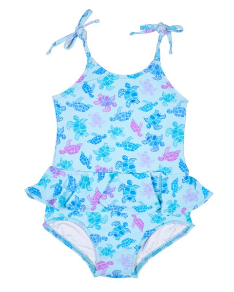 Turtle Print Skirted Swimsuit (Baby)