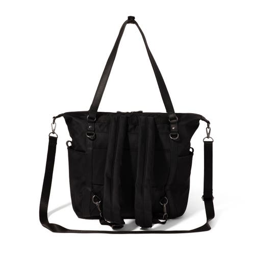 Baggallini Nolita Small Convertible Backpack In Black Twill