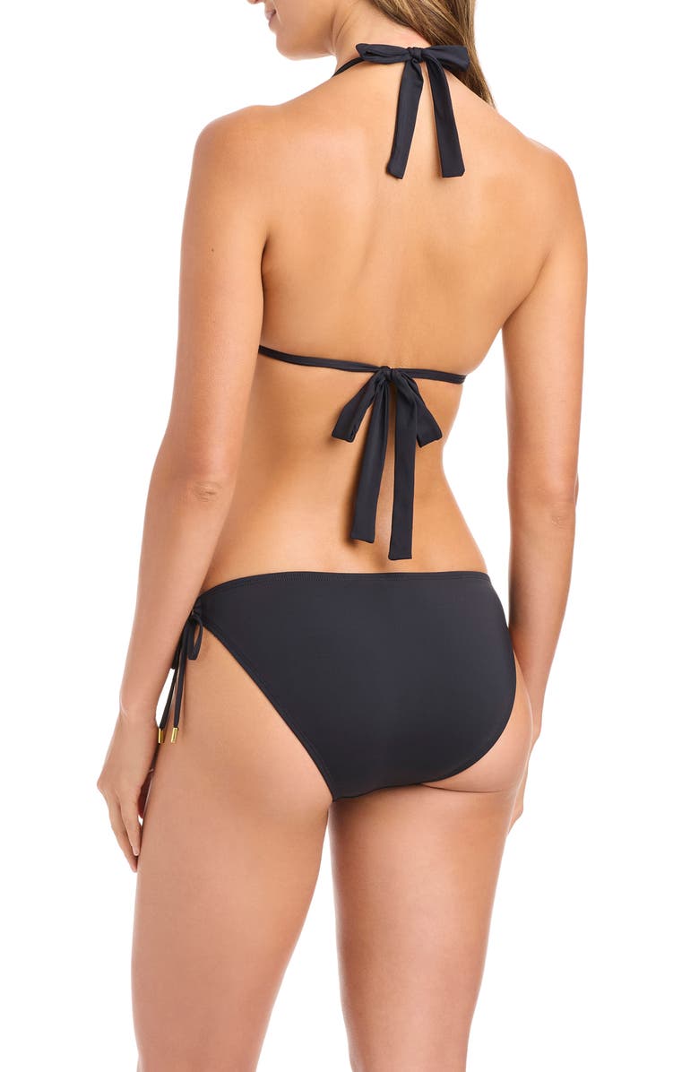 BLEU by Rod Beattie Tie Side Hipster Bikini Bottoms, Alternate, color, Black