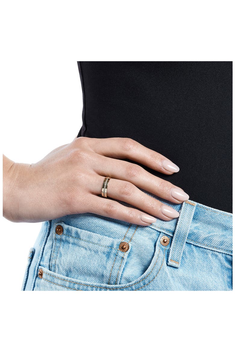 Vanity 14K Gold Single Row Diamond Band Ring, Alternate, color, YELLOW GOLD