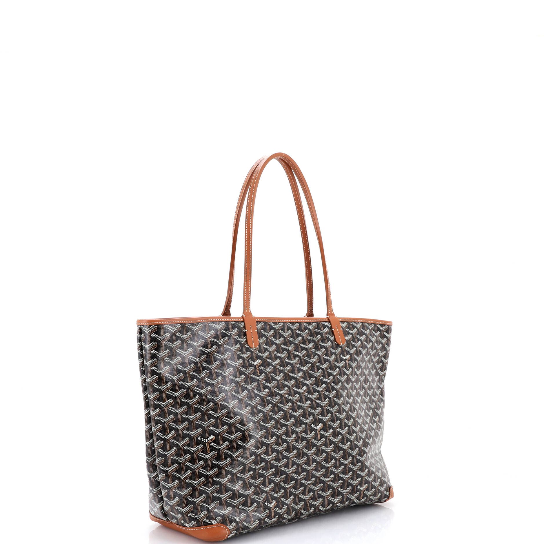Pre-Owned Goyard Artois Tote Coated Canvas MM, Alternate, color, Brown