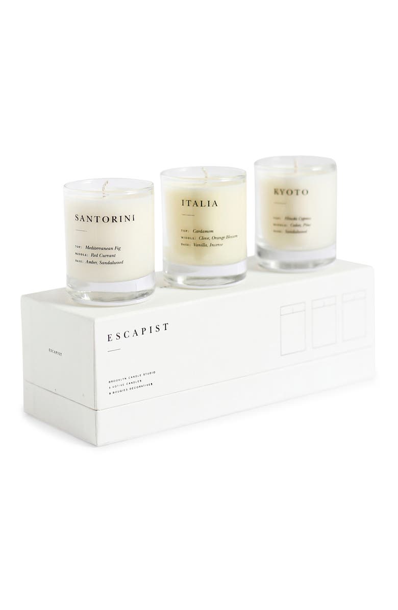 BROOKLYN CANDLE STUDIO Earthy + Warm Votive Gift Set, Alternate, color,