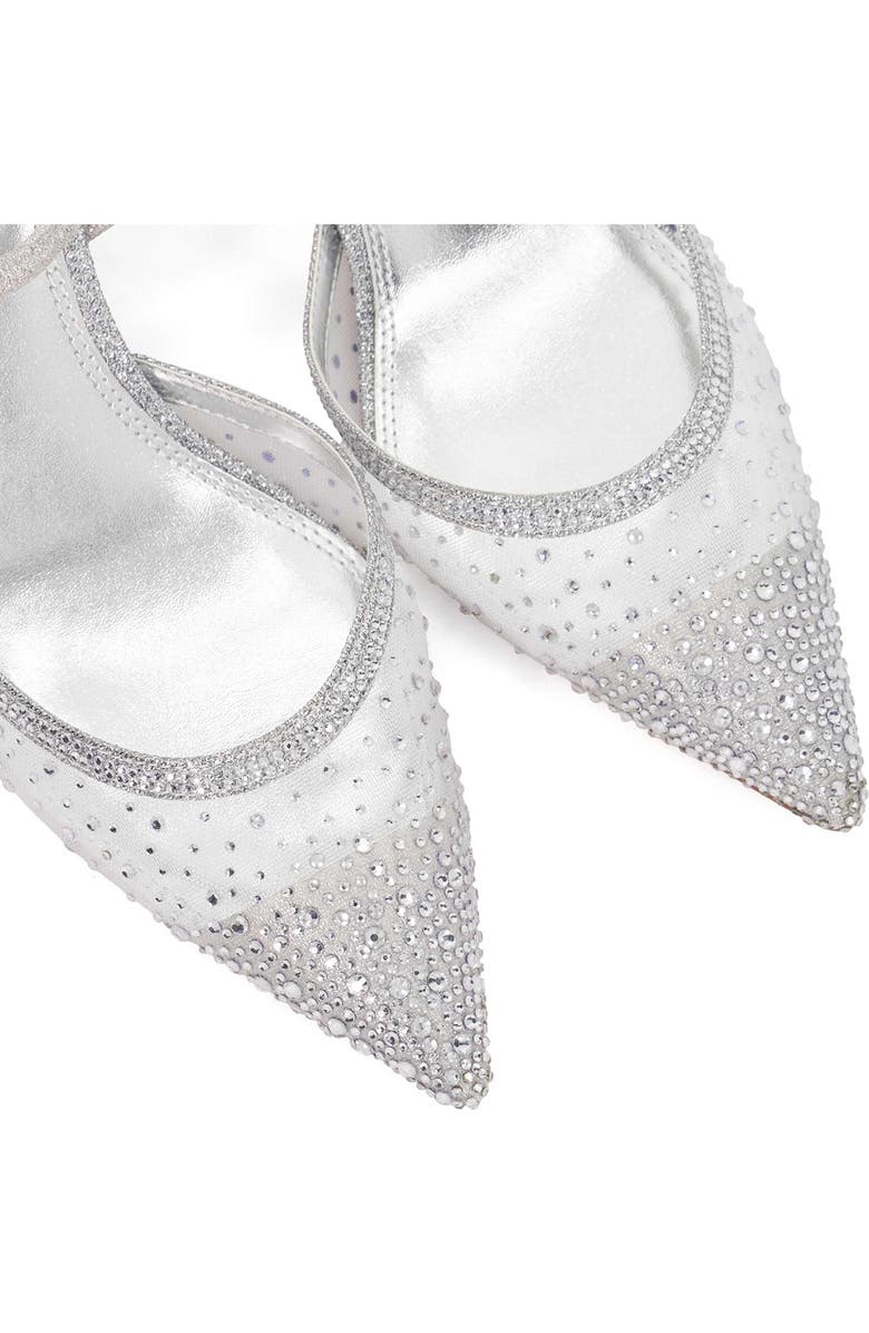 Dune London Charismatic Ankle Strap Pump, Alternate, color, Silver