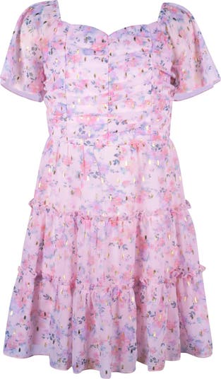 Kids' Yoryu Tiered Chiffon Dress