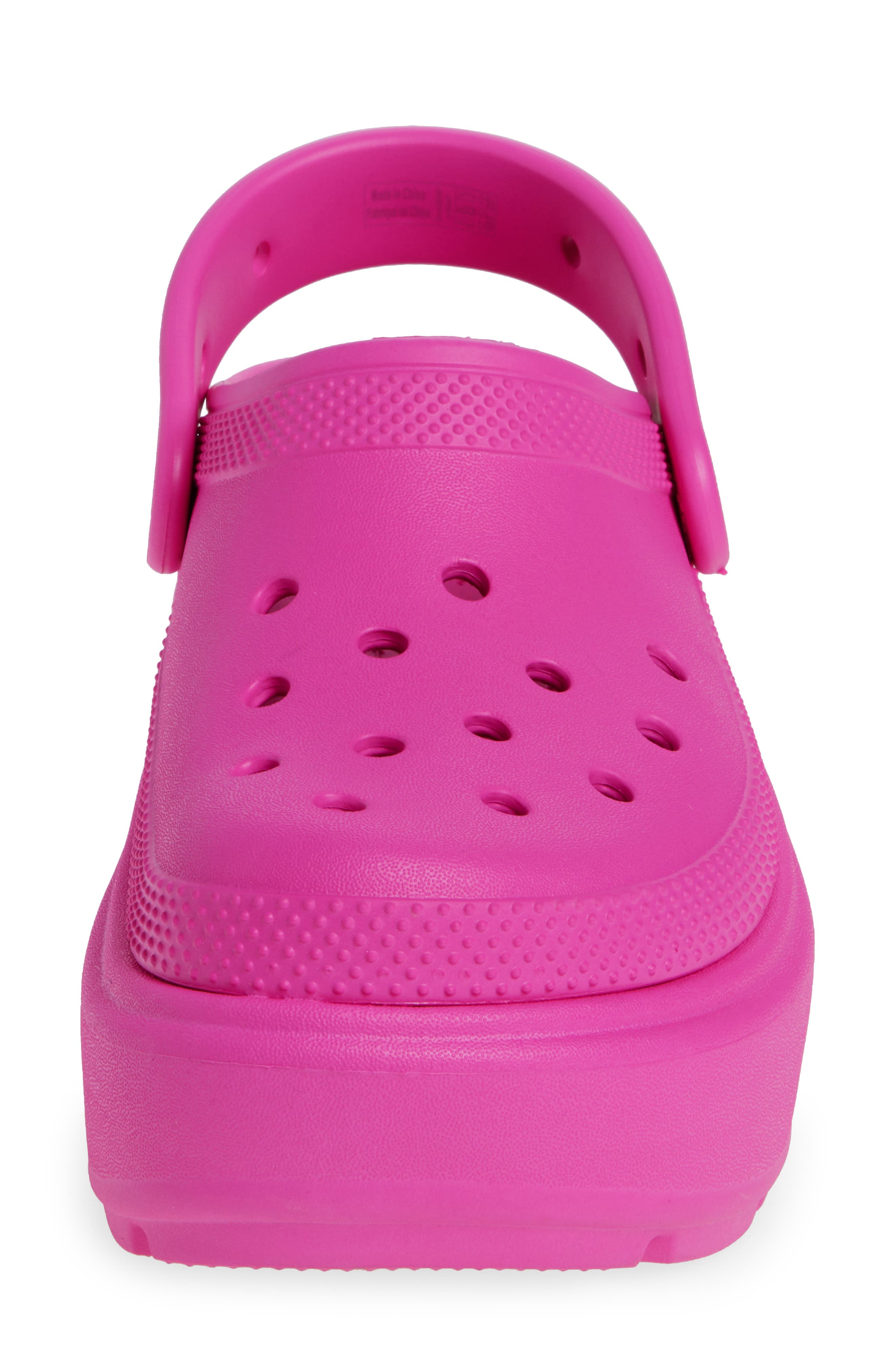 CROCS Stomp Slingback Platform Clog, Alternate, color, Pink Crush