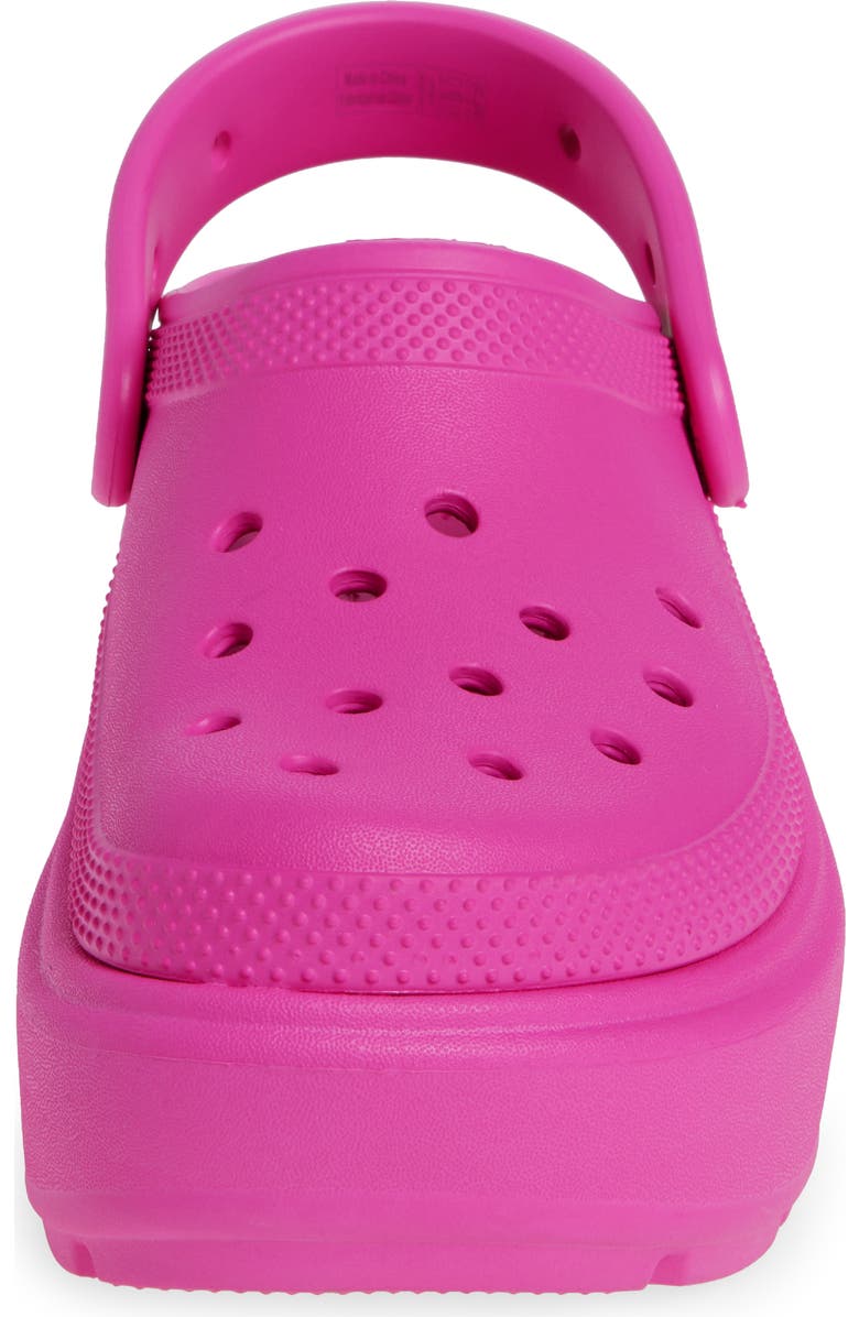 CROCS Stomp Slingback Platform Clog, Alternate, color, Pink Crush