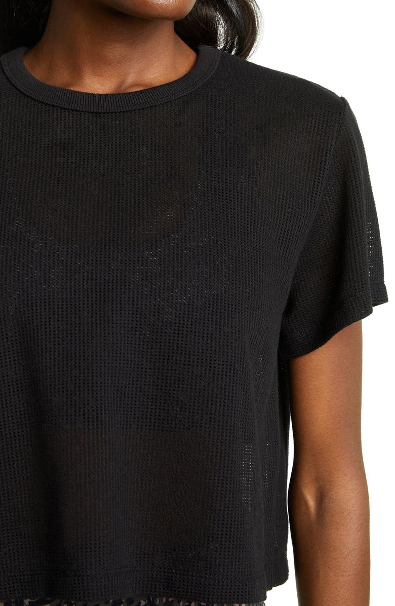 Zella Excursion Mesh Crop T-Shirt, Alternate, color, 