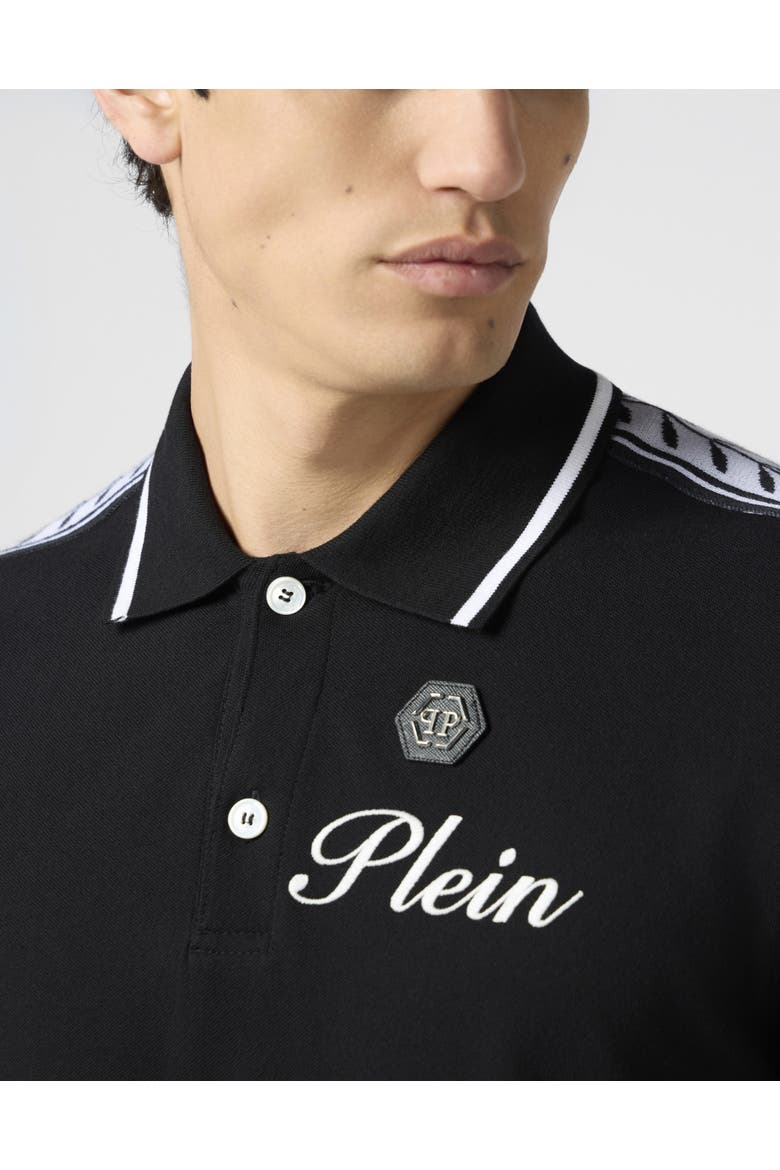 Piquet Polo T-Shirt Plein Tennis Men, Alternate, color, black