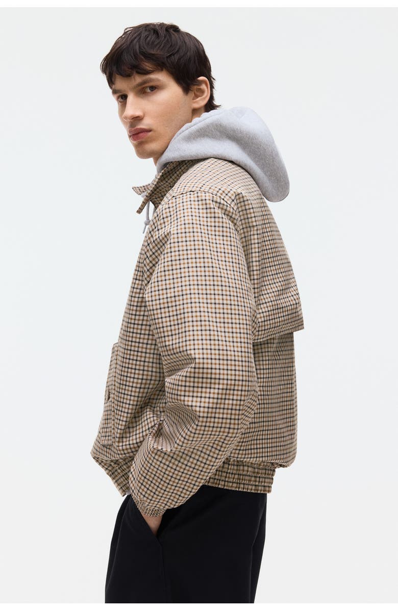 H&M Twill Jacket, Alternate, color, Beige/Checked
