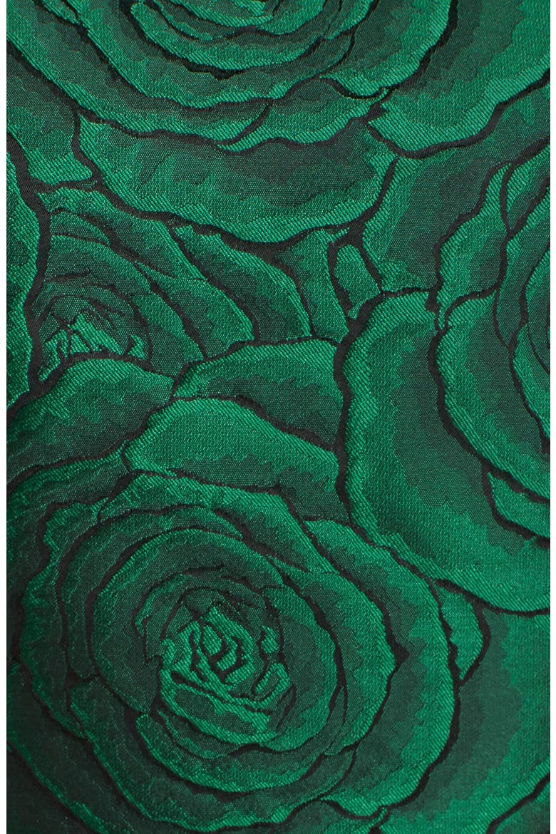 Floral Jacquard Sheath Dress, Alternate, color, EMERALD GREEN