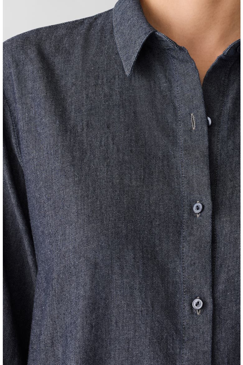 Classic Long Sleeve Organic Cotton Chambray Button-Up Shirt, Alternate, color, DENIM