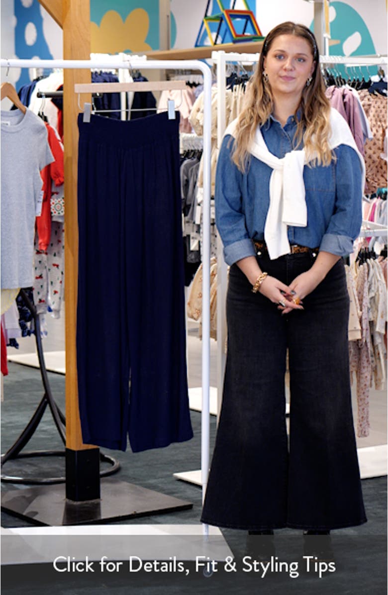 Smocked Waist Cover-Up Pants, sales video thumbnail