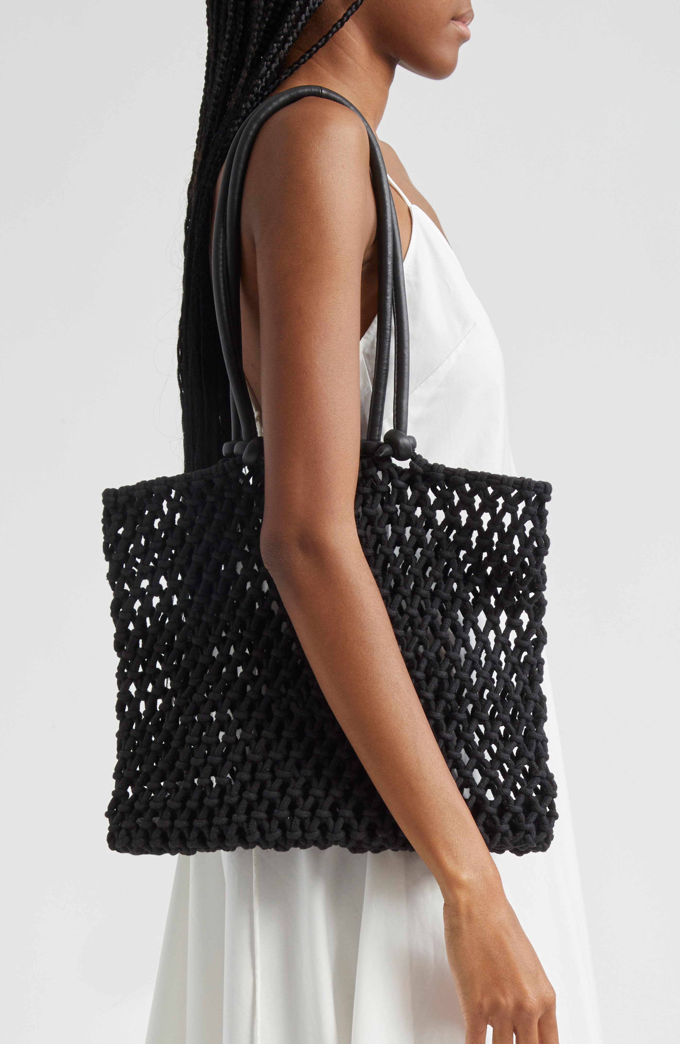 Clare V. Sandy Woven Market Tote, Alternate, color, 