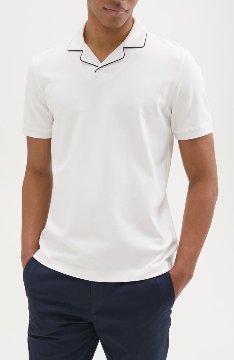 Theory Railor JC P.Relay Tipped Polo, Main, color, White