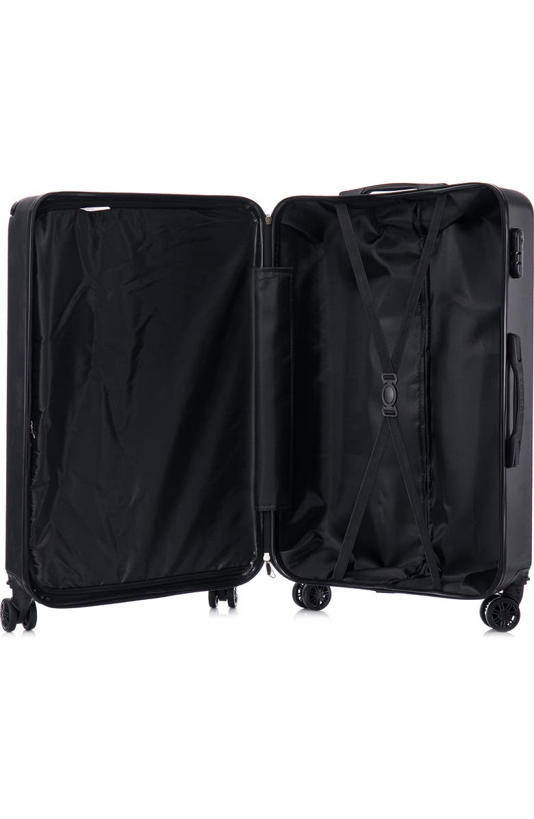 TUCCI Avenza Hardshell 3-Piece Spinner Luggage Set, Alternate, color, Black