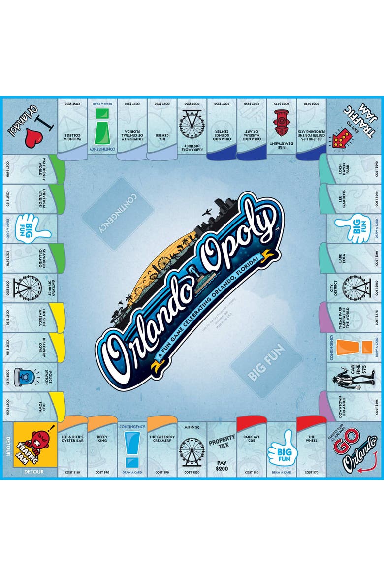 Orlando Opoly Board Game, Alternate, color, Multicolored