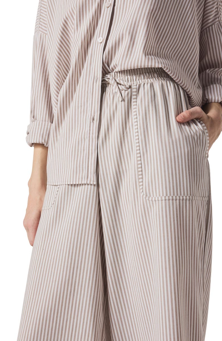Splendid x @cellajaneblog Poplin Pants, Alternate, color, Wood/ White