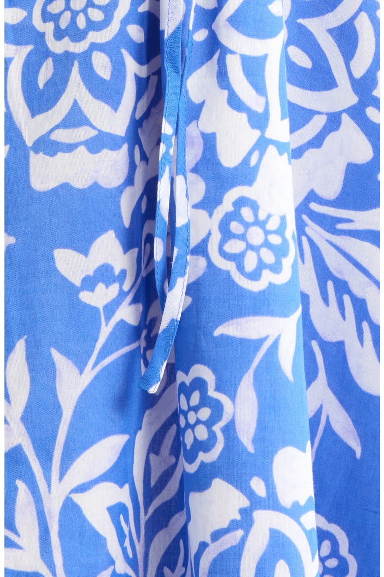Marny Floral Print One-Shoulder Maxi Dress, Alternate, color, BLUEWHT
