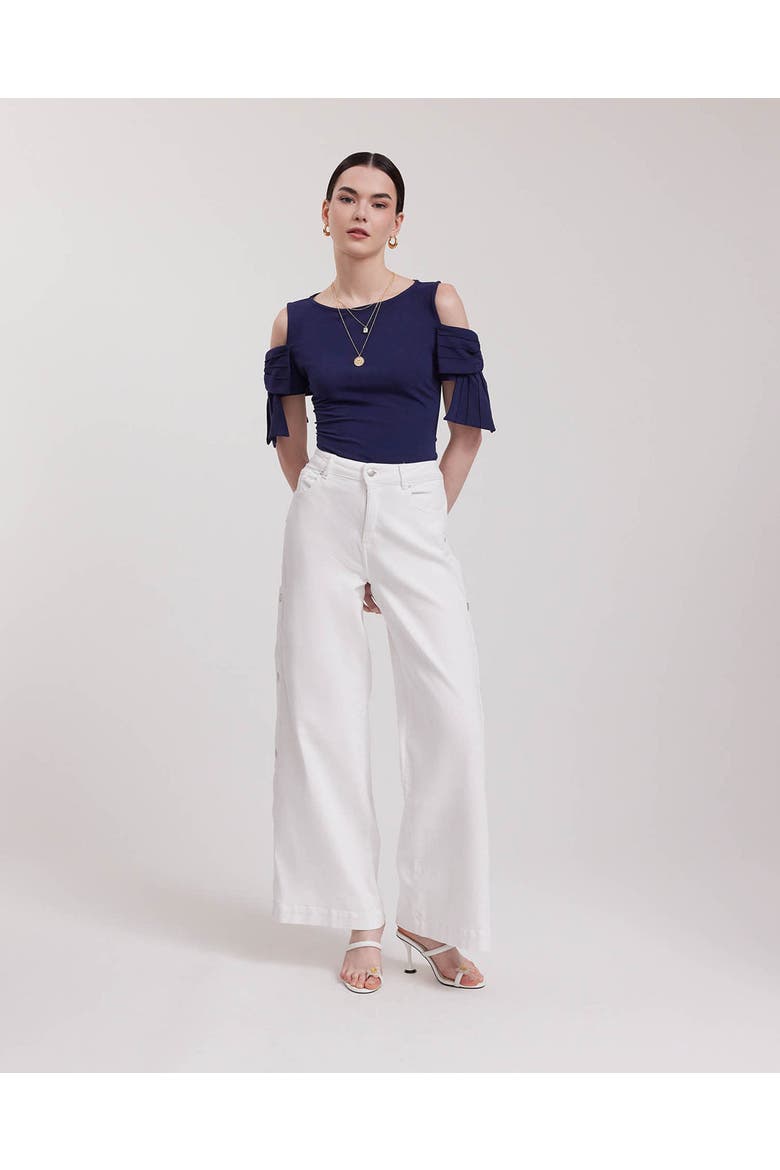 Myrtille Jersey Cotton Top, Alternate, color, Dark Navy