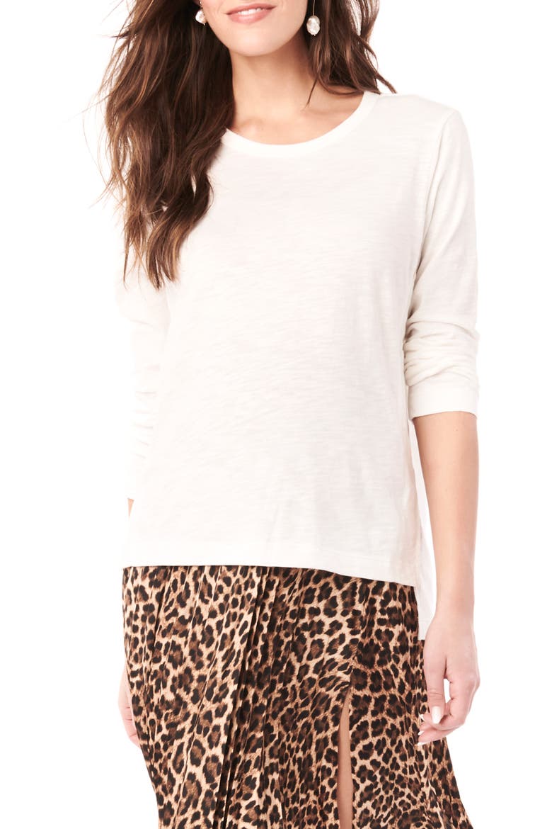 Kendal Long Sleeve Maternity/Nursing Shirt, Main, color, WHITE