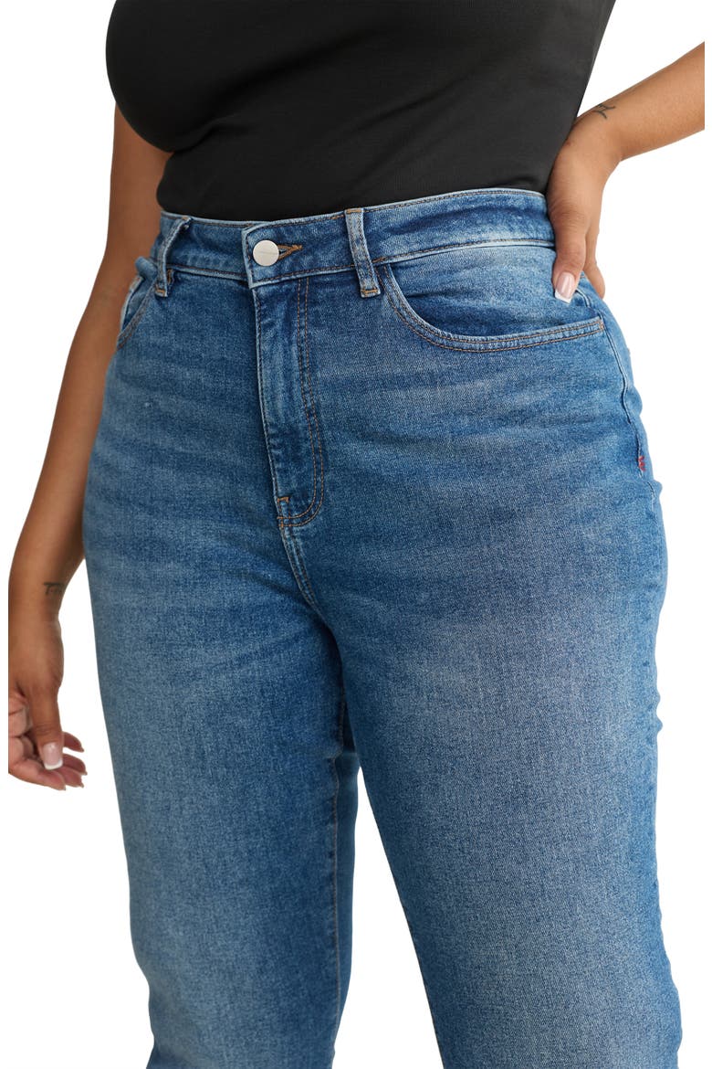 MIA Split Hem High Waist Flare Jeans, Alternate, color, ROWDY