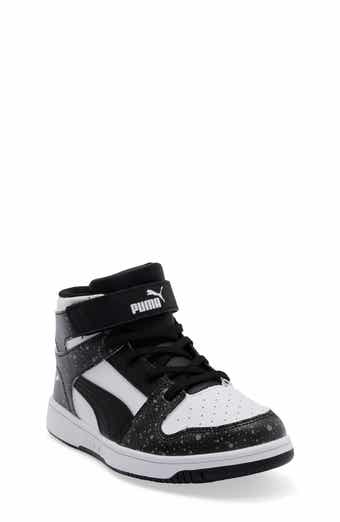 PUMA Kids' Rebound Layup Splatter High Top Sneaker