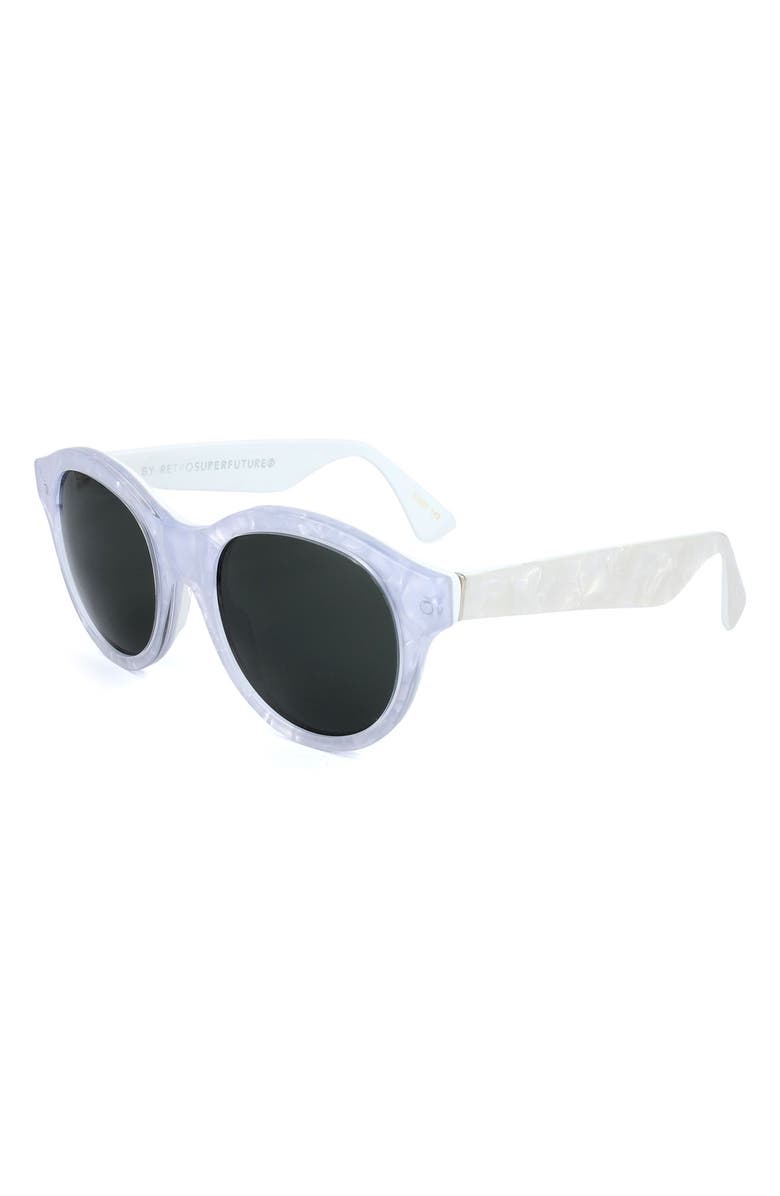 SUPER by RETROSUPERFUTURE<sup>®</sup> 51mm Round Sunglasses, Alternate, color, White