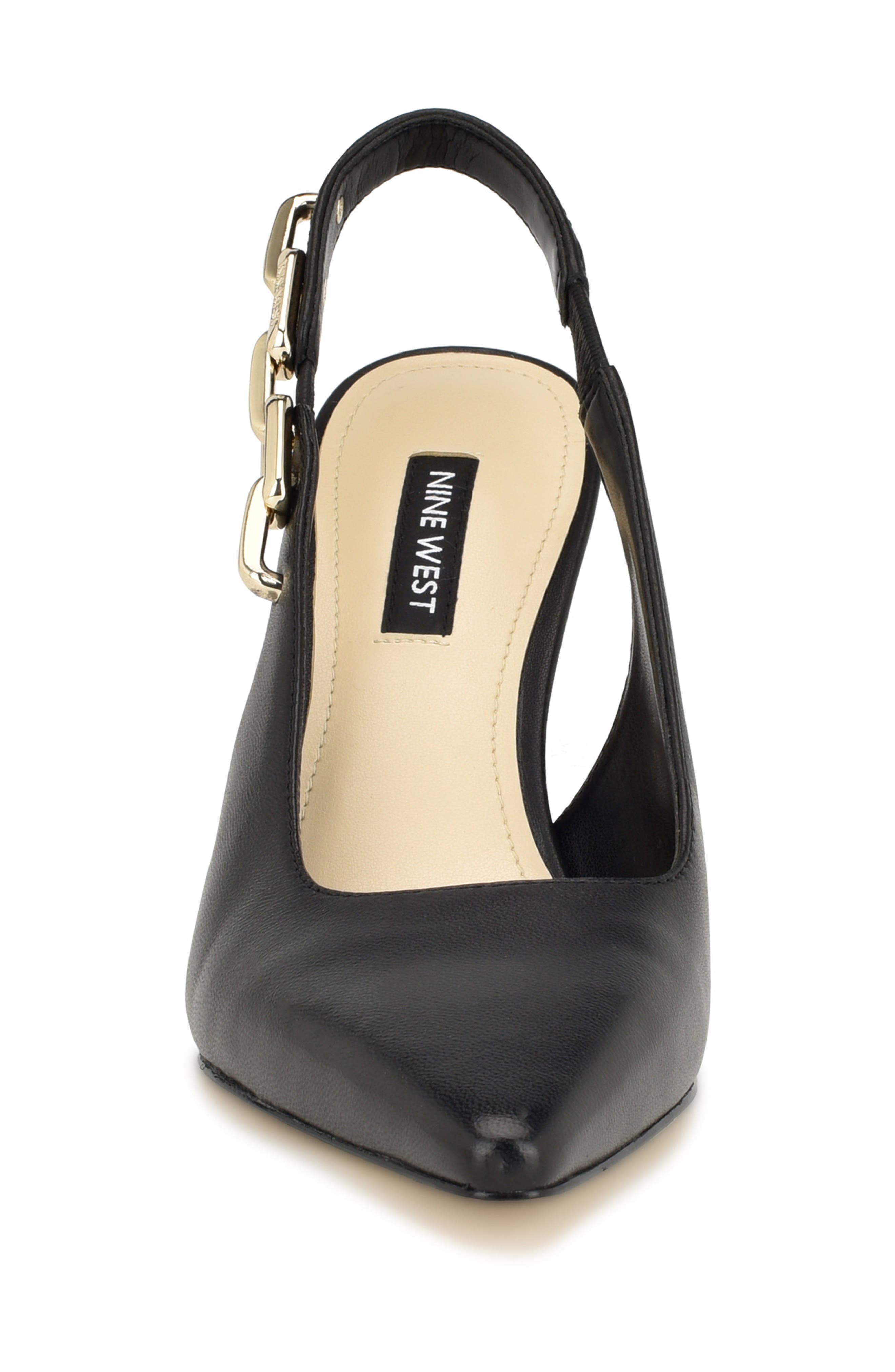 Nine West Veroni Slingback Pointed Toe Pump, Alternate, color, Blk01