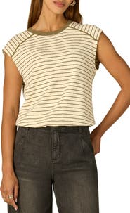 Wit & Wisdom Stripe Scoop Neck Knit Top