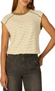 Wit & Wisdom Stripe Scoop Neck Knit Top