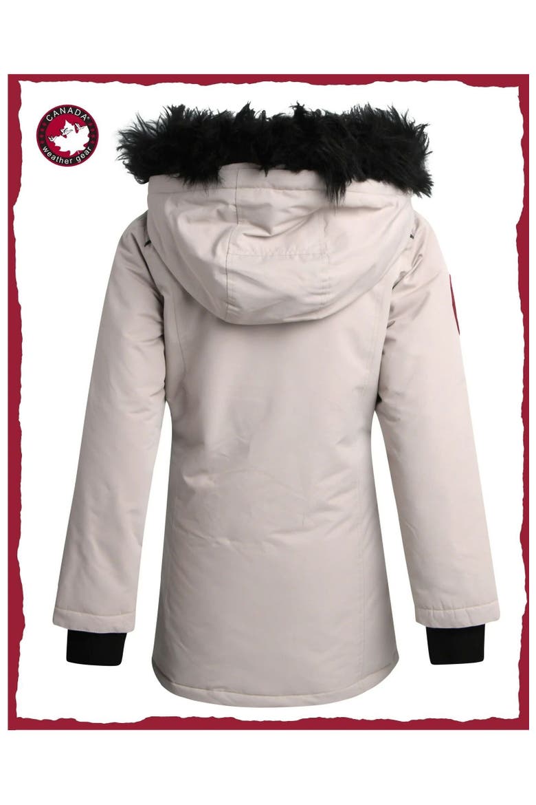 Girls' Winter Faux Fur Lining Ski Jacket, Alternate, color, Sand Beige