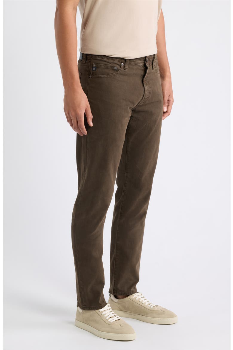 Tellis Sueded Stretch Sateen Slim Leg Pants (Nordstrom Exclusive), Alternate, color, SULFUR BURNT UMBER
