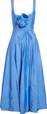 Cinq à Sept Joisian Flower Appliqué Midi Dress