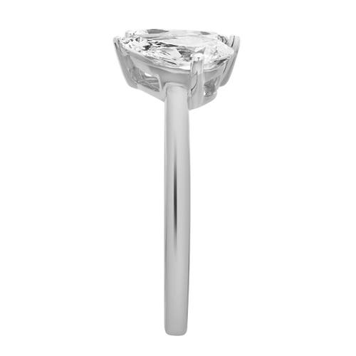 Luvmyjewelry Twin Flames 14k Gold Pear Cut Lab Grown Diamond Toi Et Moi Ring In 14k White Gold