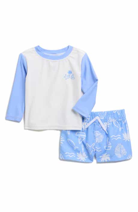 OSHKOSH BGOSH Seaside Long Sleeve Rashguard & Swim Trunks Set