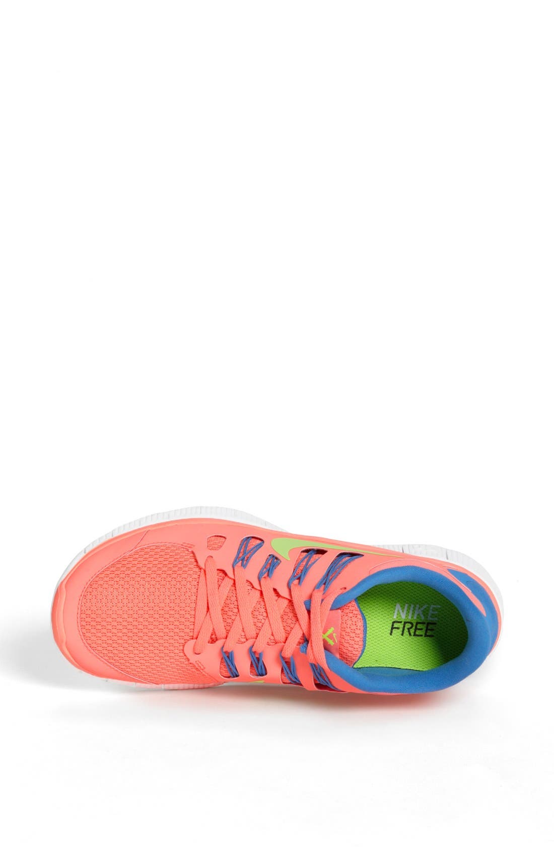 'Free 5.0' Running Shoe, Alternate, color, ATOMIC PINK/ LIME/ BLUE