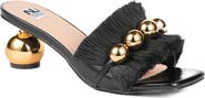 NINETY UNION Miami Fringed Orb Heel Slide Sandal