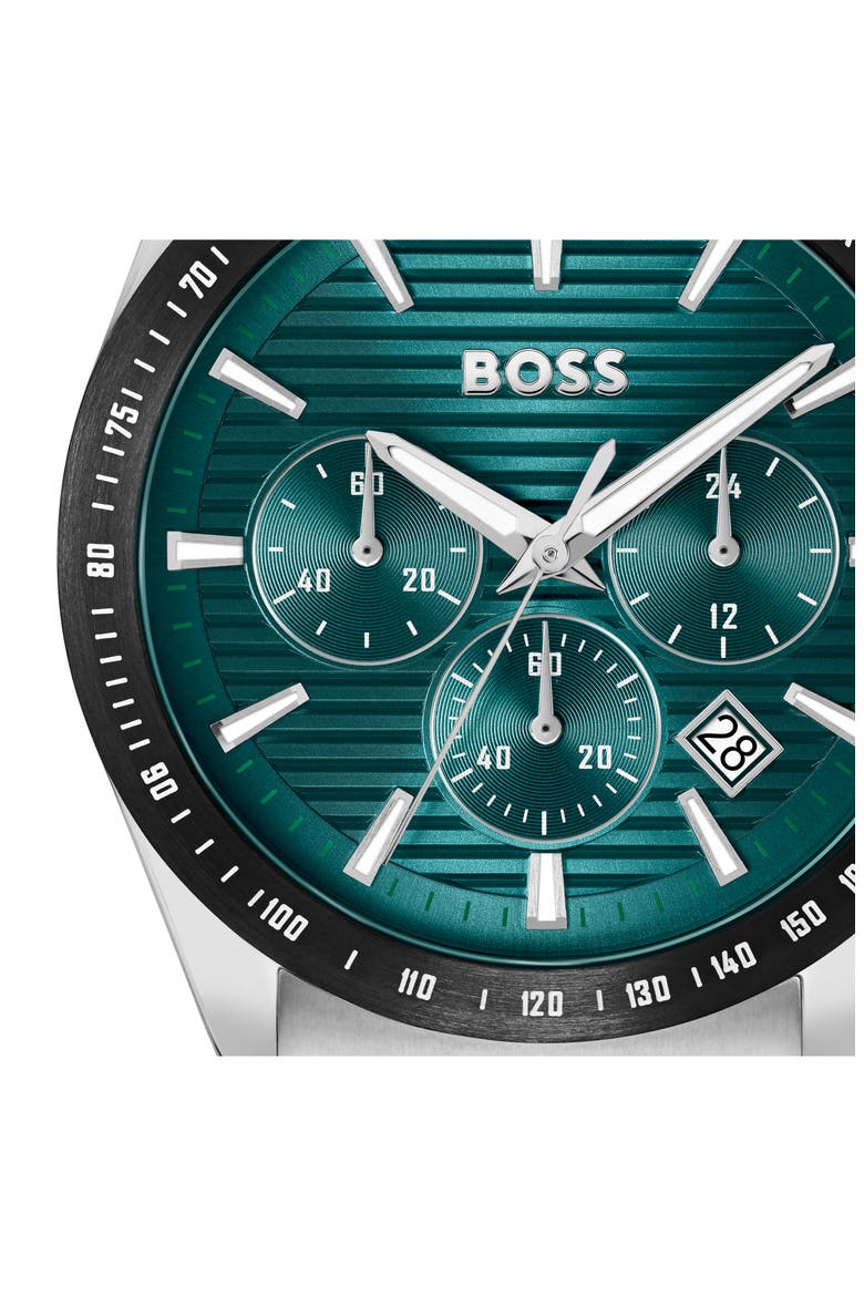 Strike Chronograph Bracelet Watch, 41mm, Alternate, color, GREEN