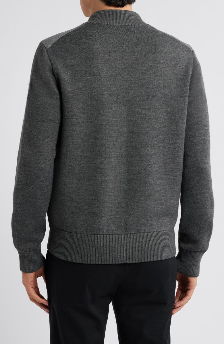 BOSS Eflano Zip-Up Crewneck Sweatshirt, Alternate, color,