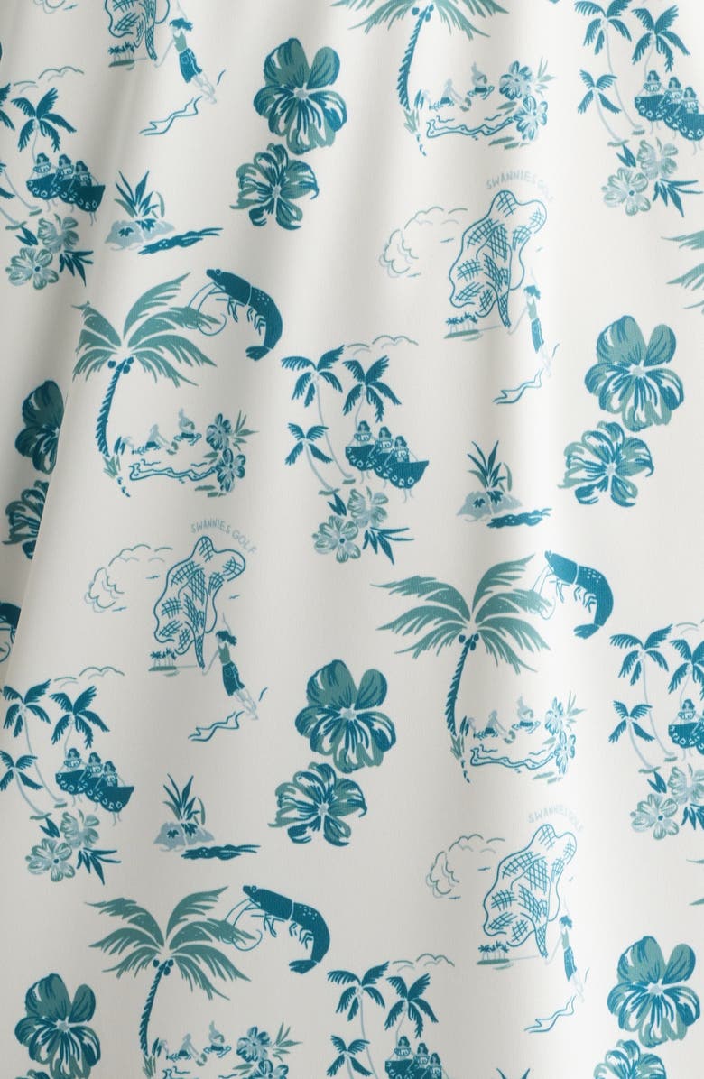 Swannies Havana Floral Performance Golf Polo, Alternate, color, Deep-Lake