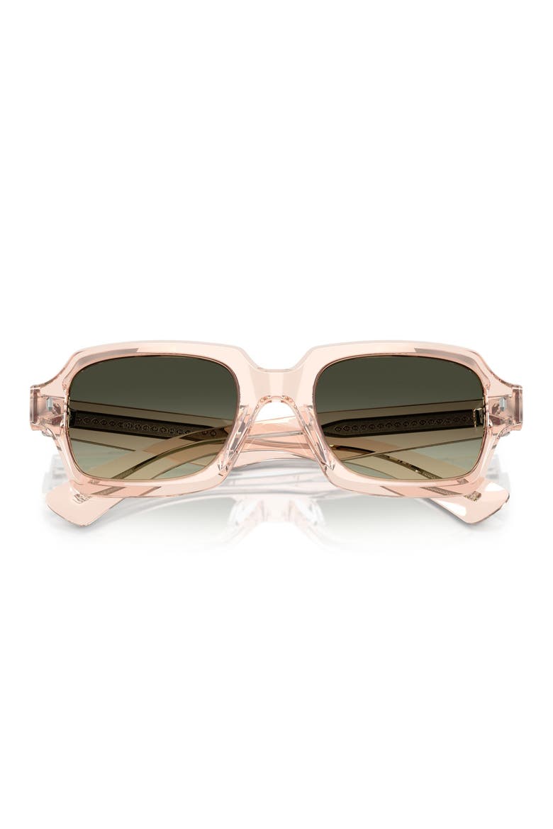 Devaney 53mm Rectangular Sunglasses, Alternate, color, CHERRY BLOSSOM / G-15 GRADIENT
