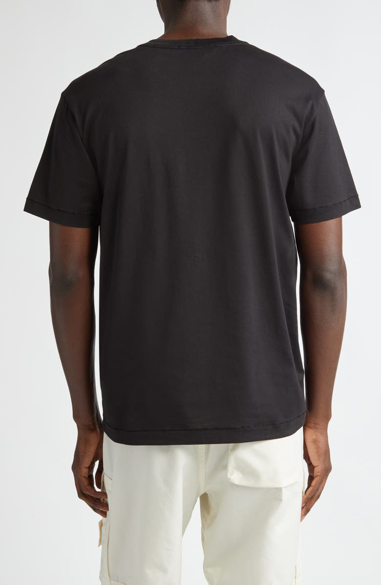 Stone Island Logo Patch Cotton T-Shirt, Alternate, color, Black