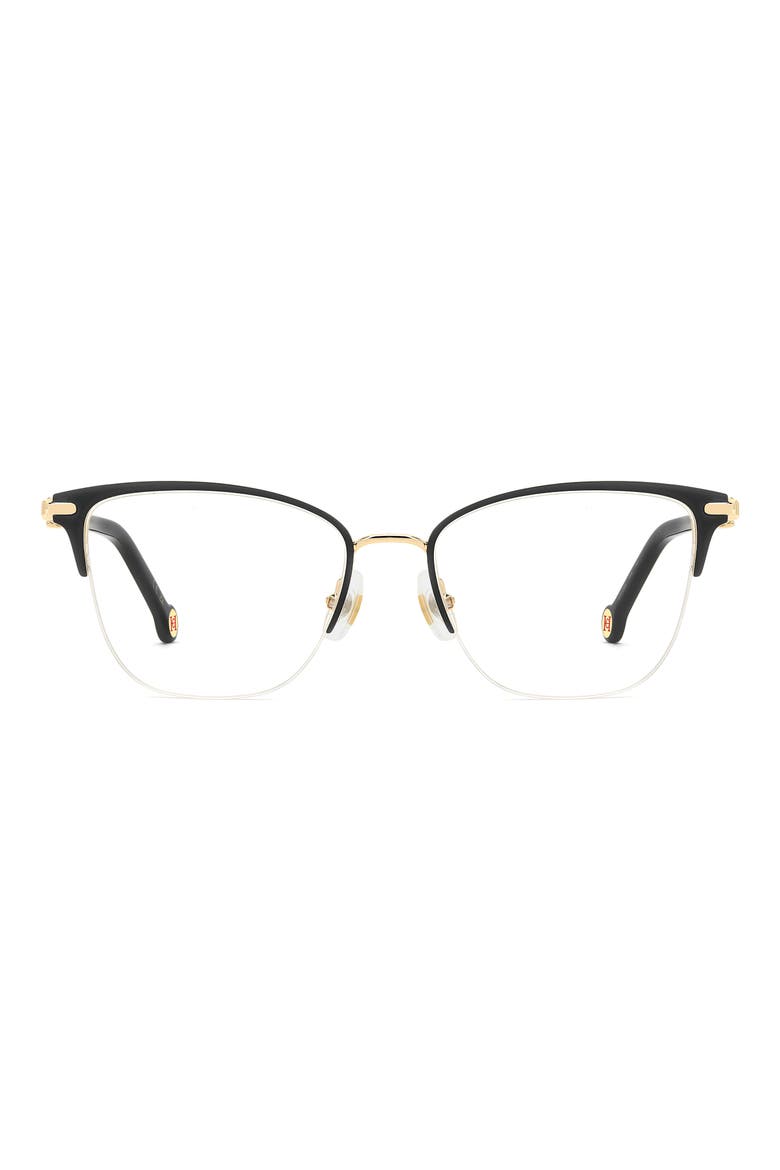 52mm Cat Eye Reading Glasses, Main, color, GOLD BLACK