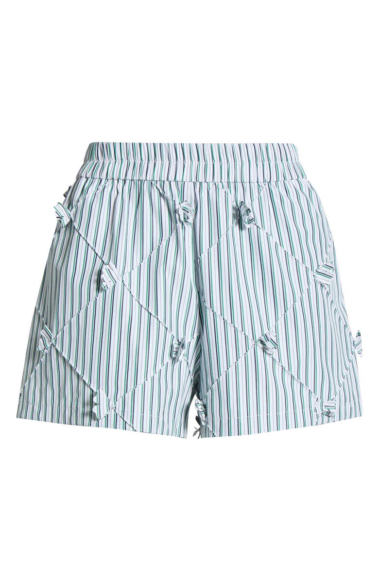 MAUDE CLUB Porter Stripe Quilted Shorts, Alternate, color, Green Stripe